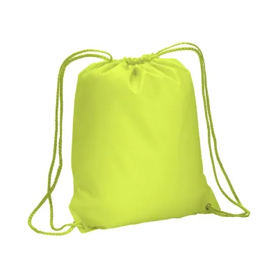 Rucsac din poliester fluorescent 210T, cu închidere cu șnur și colțuri întărite