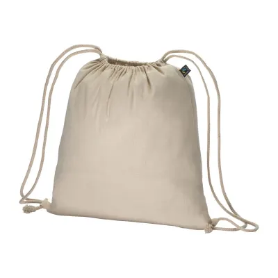 Rucsac din bumbac FAIRTRADE ® de 140 g/m², cu închidere cu șnur