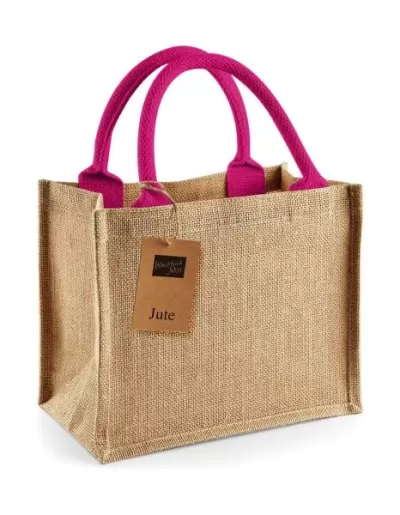 Sacose Iuta Mini Gift Bag cu manere diverse culori