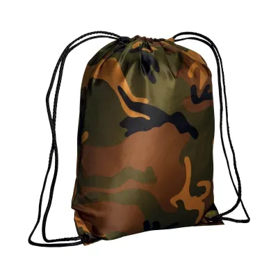 Rucsac de camuflaj din poliester 210T, cu închidere cu șnur și colțuri întărite