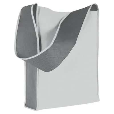 Geantă de umăr tip rucsac din material nețesut cusut, de 80 g/m², cu clapă de întărire din non-woven (nețesut)