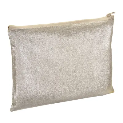 Trusă de cosmetice din policoton strălucitor, de 90 g/m², cu fermoar