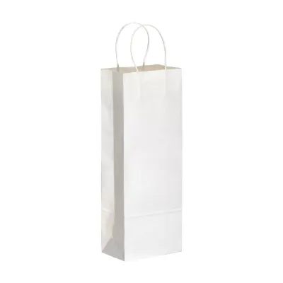 Pungă de cumpărături din hârtie de 100 gr/m², cu pliu lateral 100 g/m²