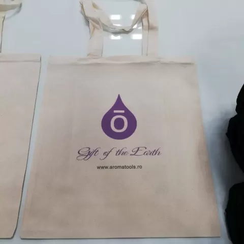 Sacose bumbac sbt 145g personalizata transfer termic gift of the earth aromatools.ro