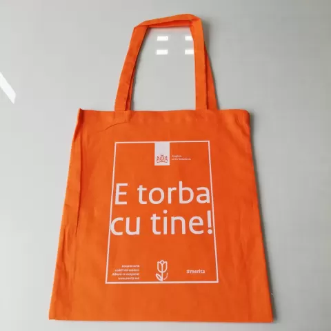 Sacosa panza portocalie personalizata ambasada olandei