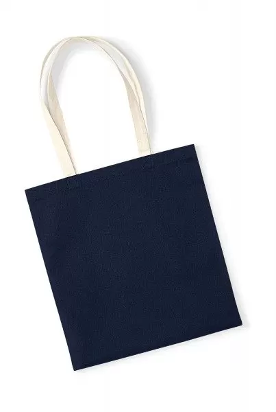 Sacosa din bumbac organic cu manere diverse culori - EarthAware™ Organic Bag for Life - Contrast Handles