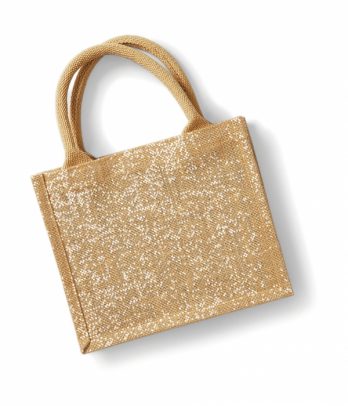 Sacose din iuta cu fiiruri aurii - Shimmer Jute Mini Gift Bag - imagine 2